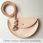 Load image into Gallery viewer, Small Handmade Leather Halfmoon Crossbody Bag - Smooth
