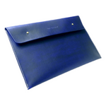 Load image into Gallery viewer, Handmade Leather Personalised Document Case - Navy Hand Dyed
