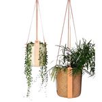Load image into Gallery viewer, Handmade Leather Hanging Planter - Large
