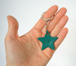 Load image into Gallery viewer, Handmade Leather Star Keyring - Personalisation Available
