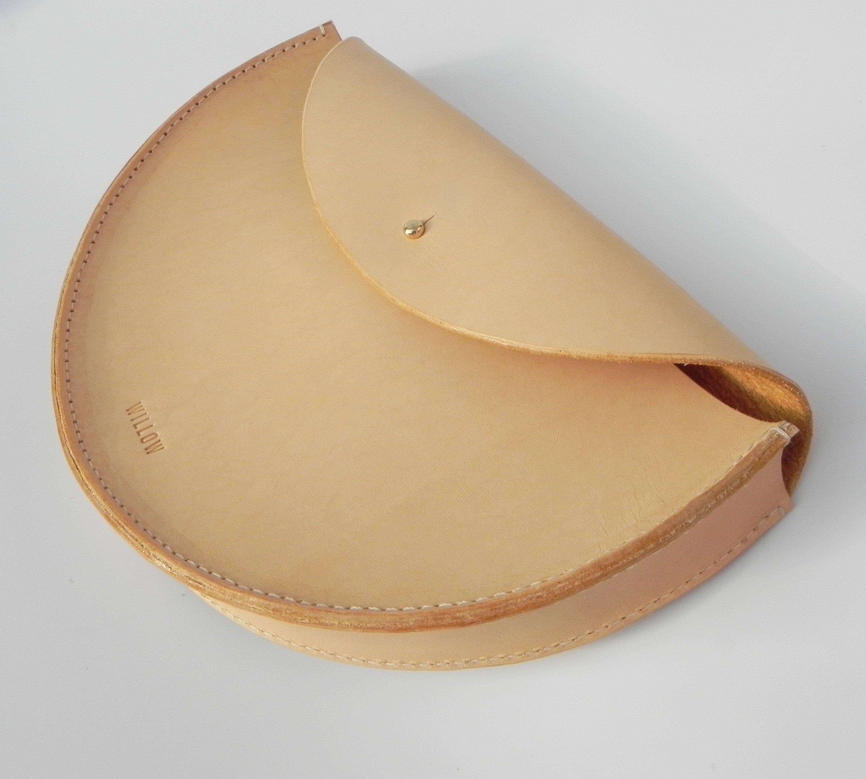 XL Handmade Leather Halfmoon Shoulder Bag