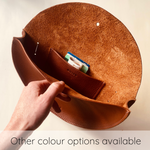 Load image into Gallery viewer, Large Handmade Leather Crossbody Bag With Pocket
