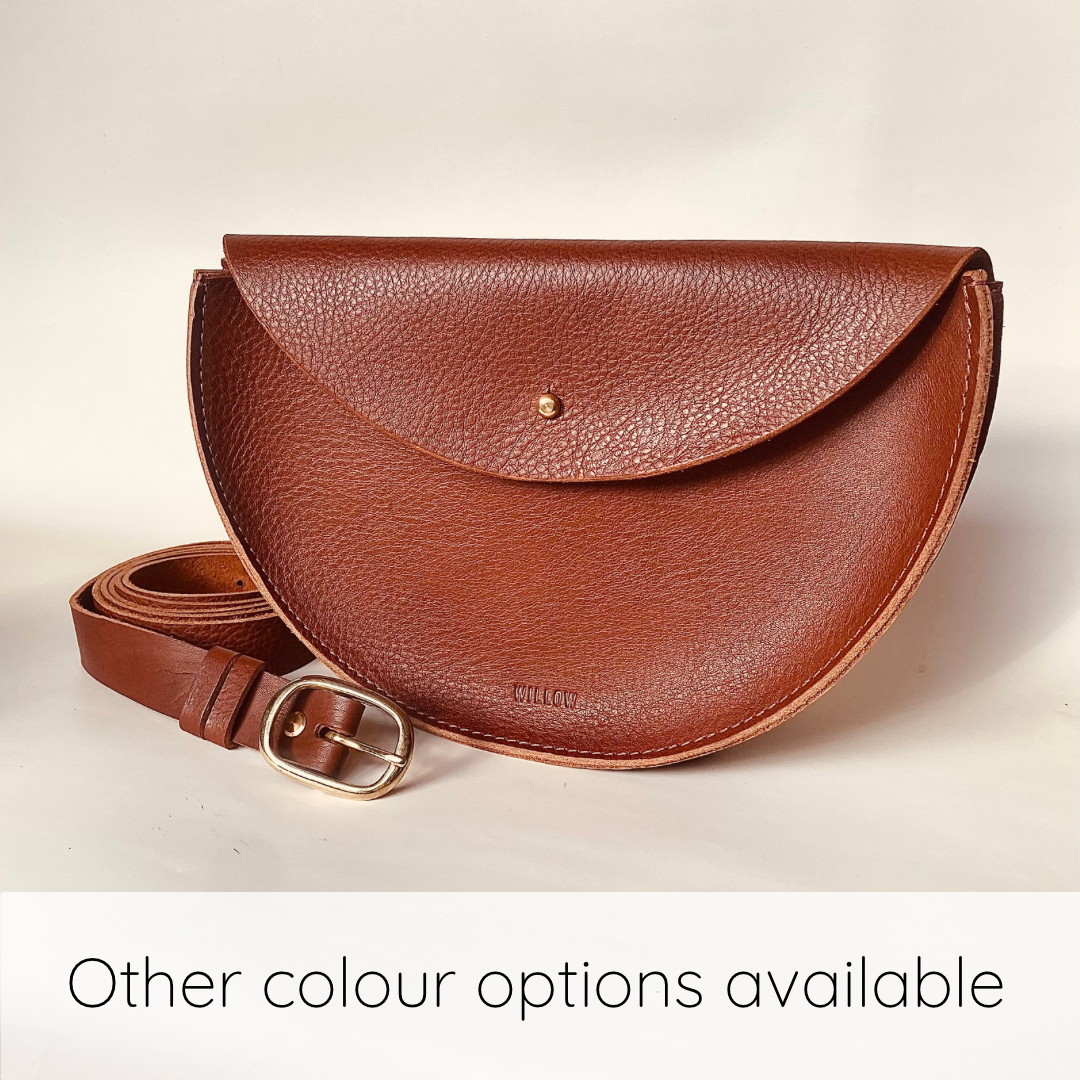 Handmade leather crossbody sales bag