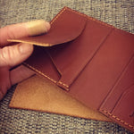 Load image into Gallery viewer, Personalised Handmade Leather Wallet - Tan
