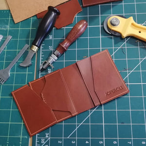 Personalised Handmade Leather Wallet - Tan
