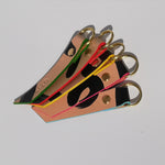 Load image into Gallery viewer, Handmade Leopard Leather Keyring With Coloured Edge
