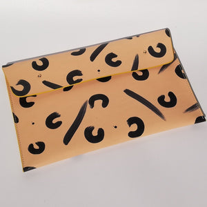 Personalised Hand Painted MacBook / Laptop Case With Painted Edge- Leopard