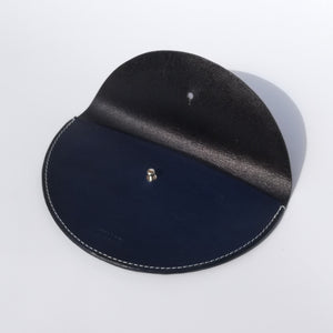 Small Slim Handmade Leather Halfmoon Crossbody Bag - Hand Dyed