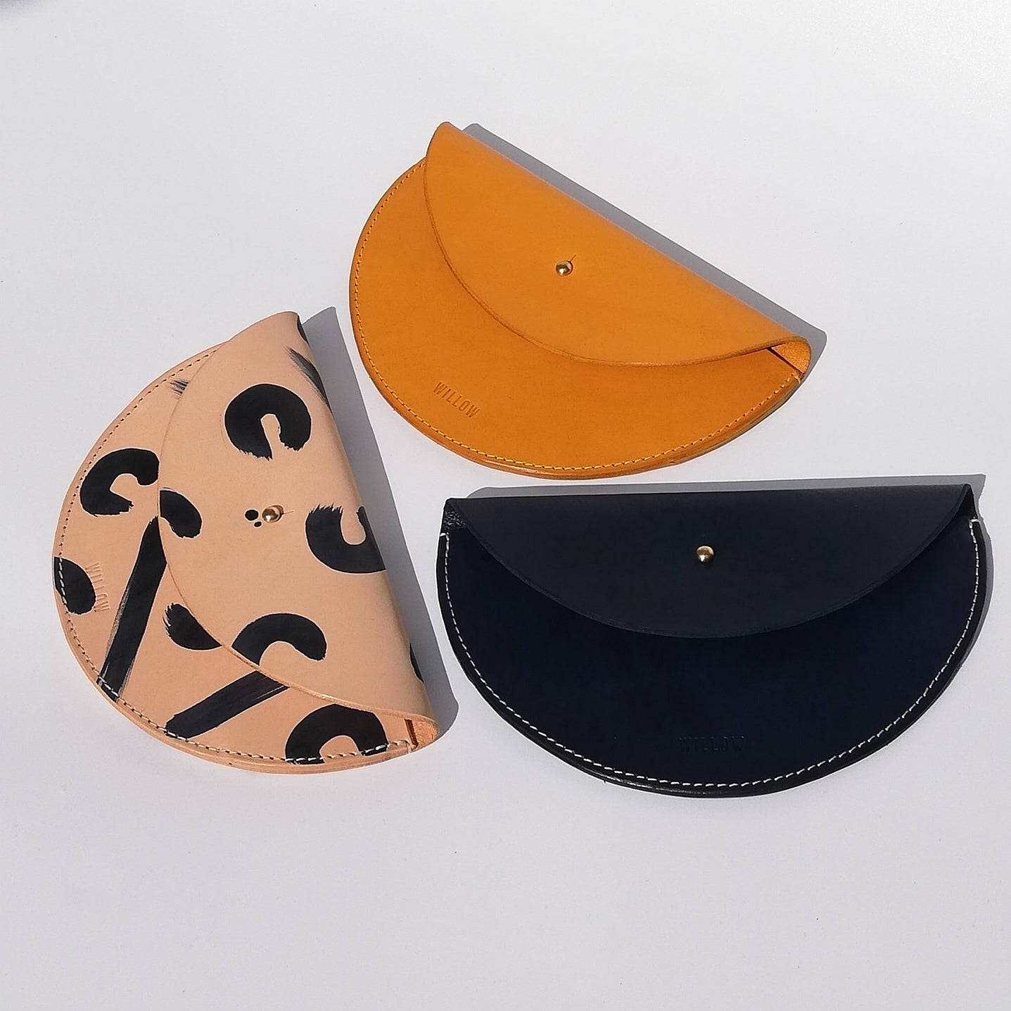 Handmade Leather Purse - Hand Painted