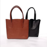 Load image into Gallery viewer, Seconds - Large Handmade Leather Soft Tote Bag - Black
