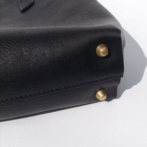 Seconds - Large Handmade Leather Soft Tote Bag - Black