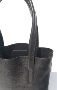 Large Handmade Leather Soft Tote Bag - Black