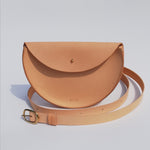 Load image into Gallery viewer, Large Handmade Leather Halfmoon Crossbody Bag - Smooth

