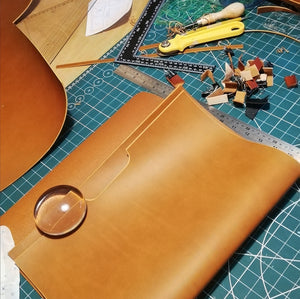 2 Sleeve Personalised Handmade Leather Document Case