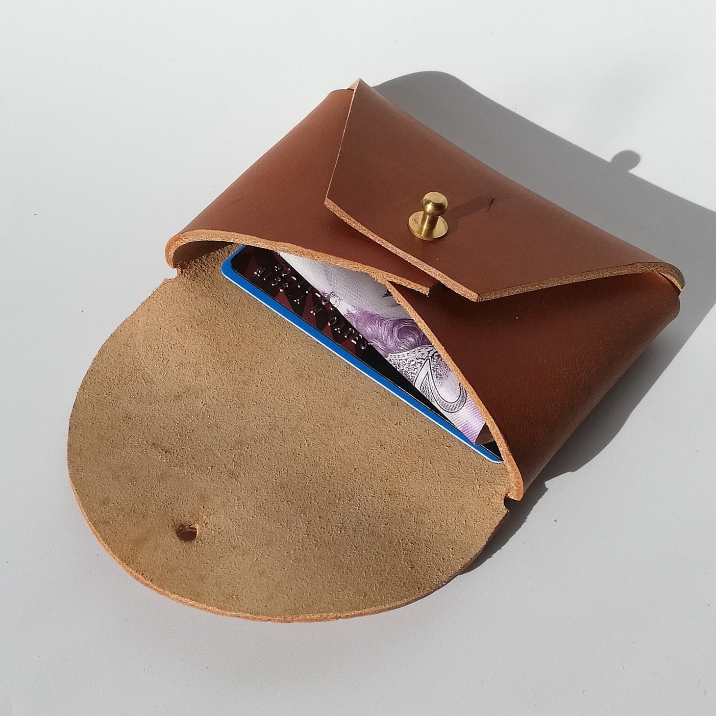 Handmade Leather Personalised Card Purse/Wallet