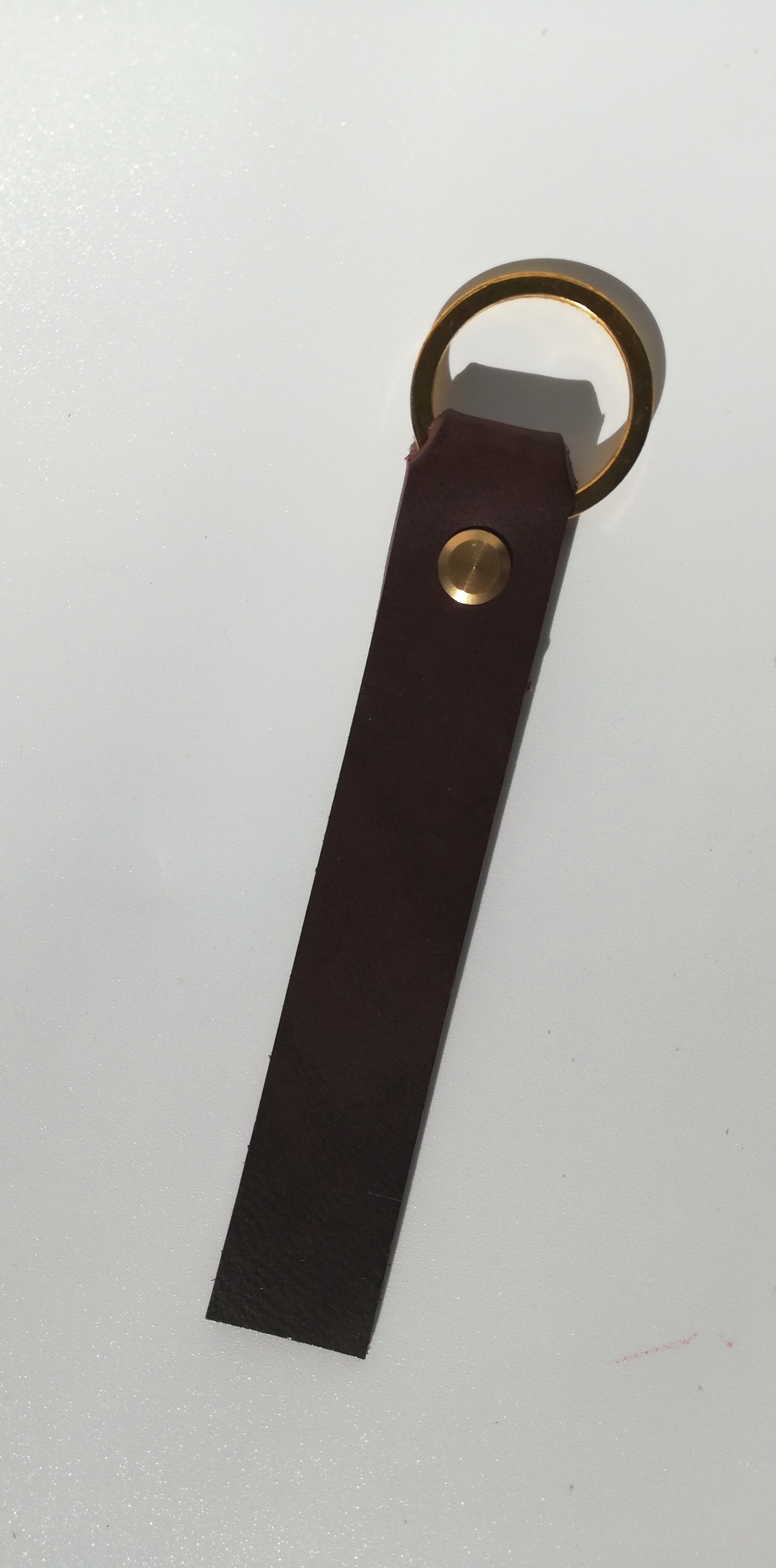 Personalised Handmade Leather keyring