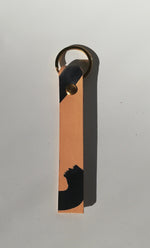 Load image into Gallery viewer, Handmade personalised leather keyring - Hand Painted/Dyed
