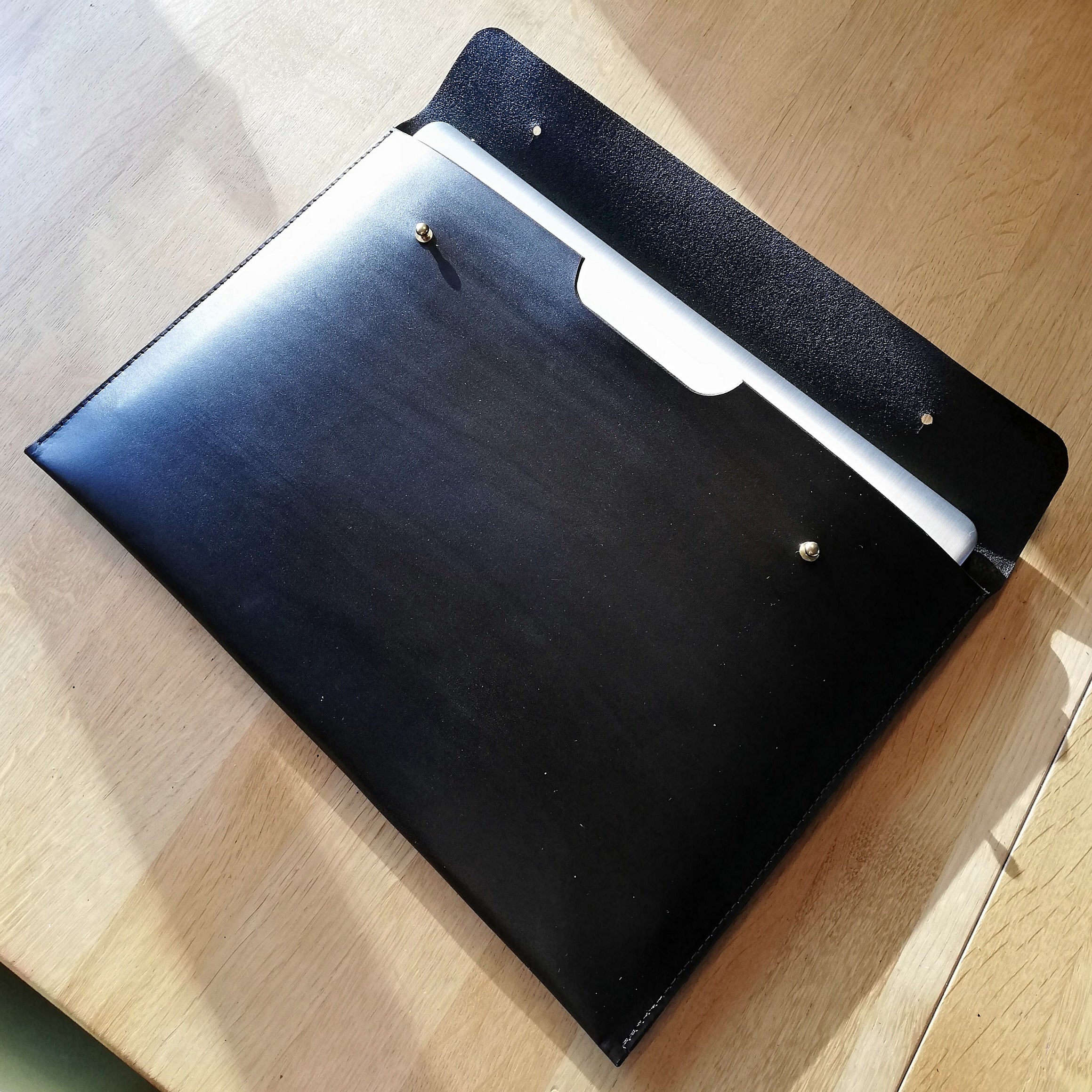 Handmade Leather Personalised MacBook / Laptop Case - Hand Dyed