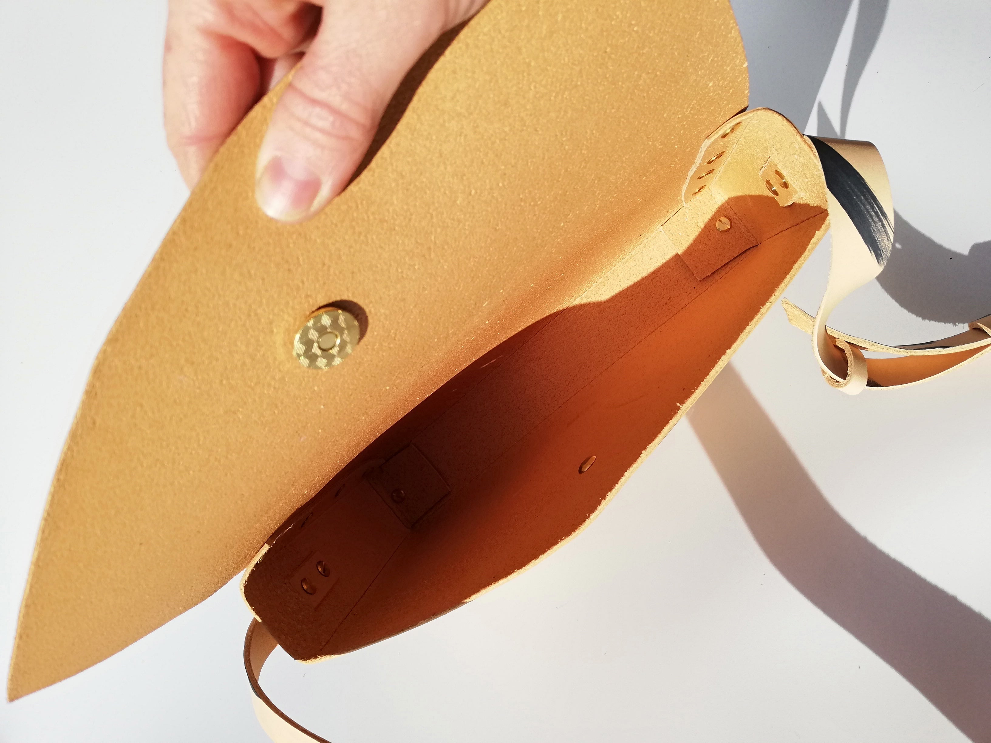 Large Handmade Leather Stitchless Satchel Shoulder Bag - Colour Options Available
