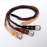 Load image into Gallery viewer, Leather Braided Belt Handmade - Narrow
