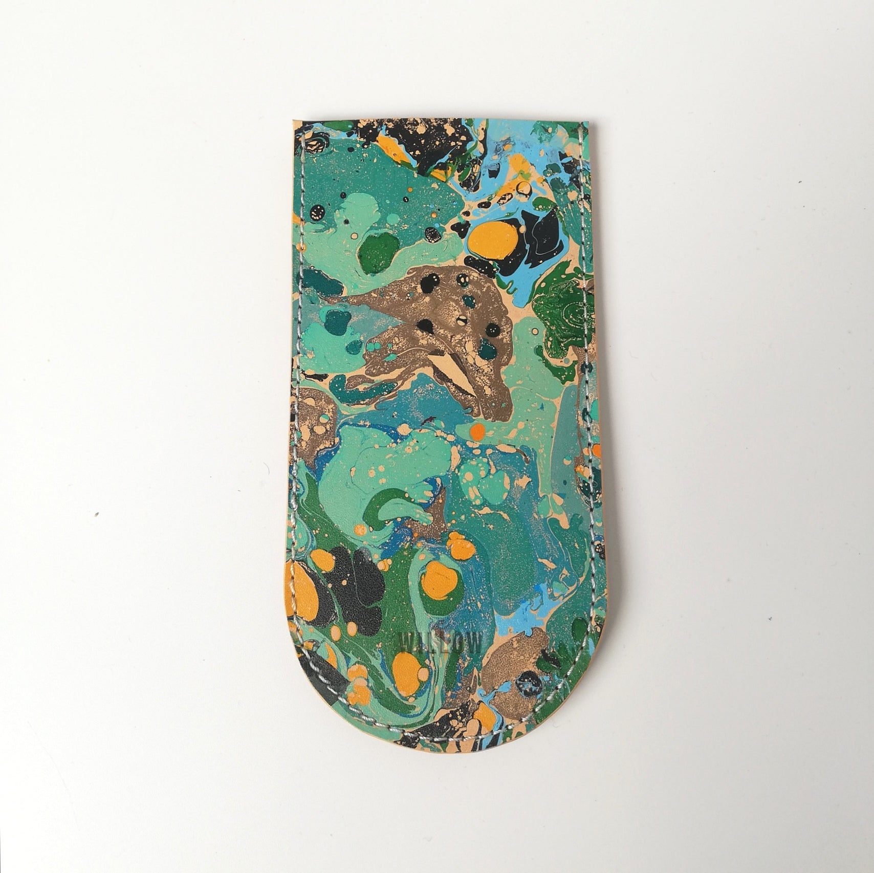Handmade Marbled Leather Glasses Case