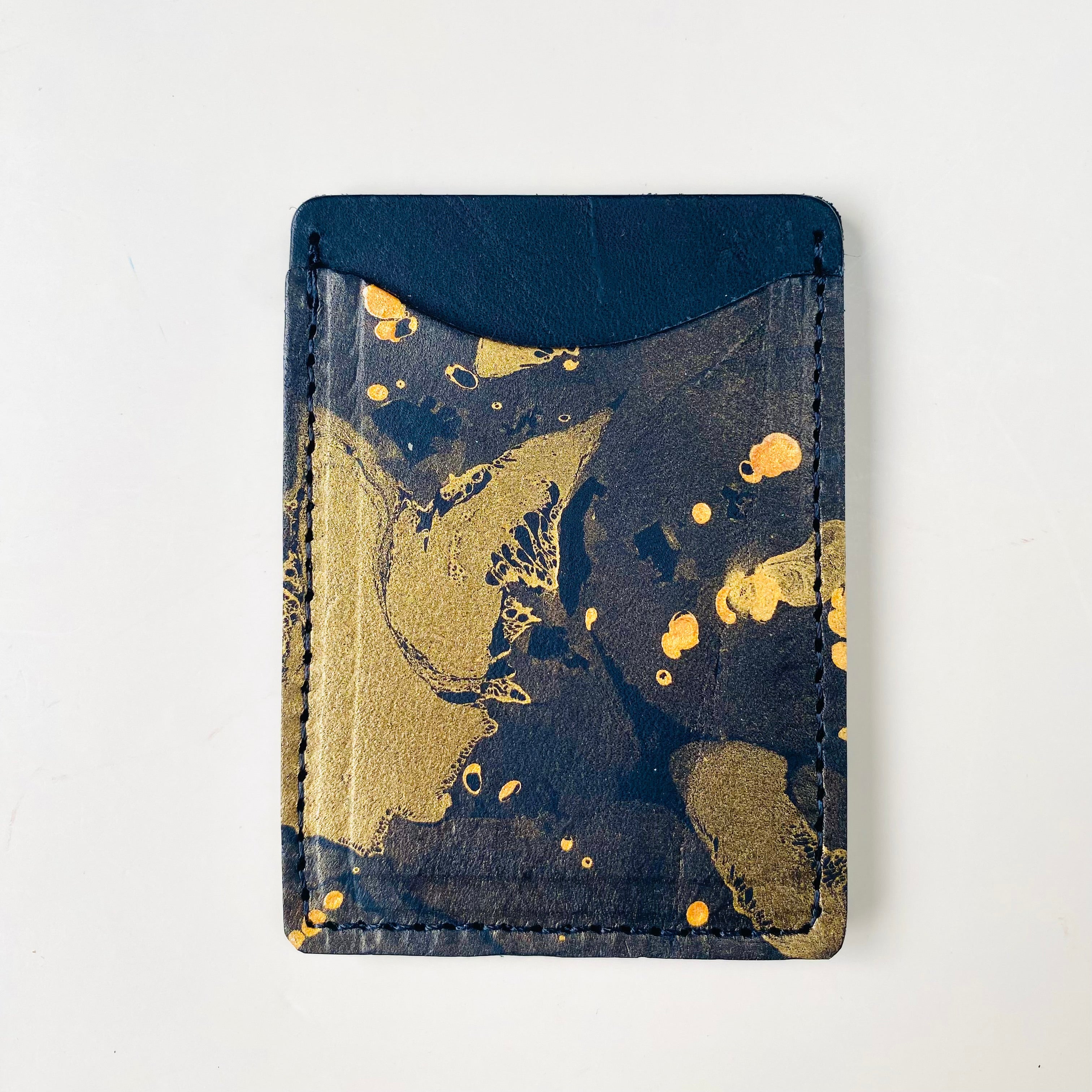 Leather Marbled Card Holder