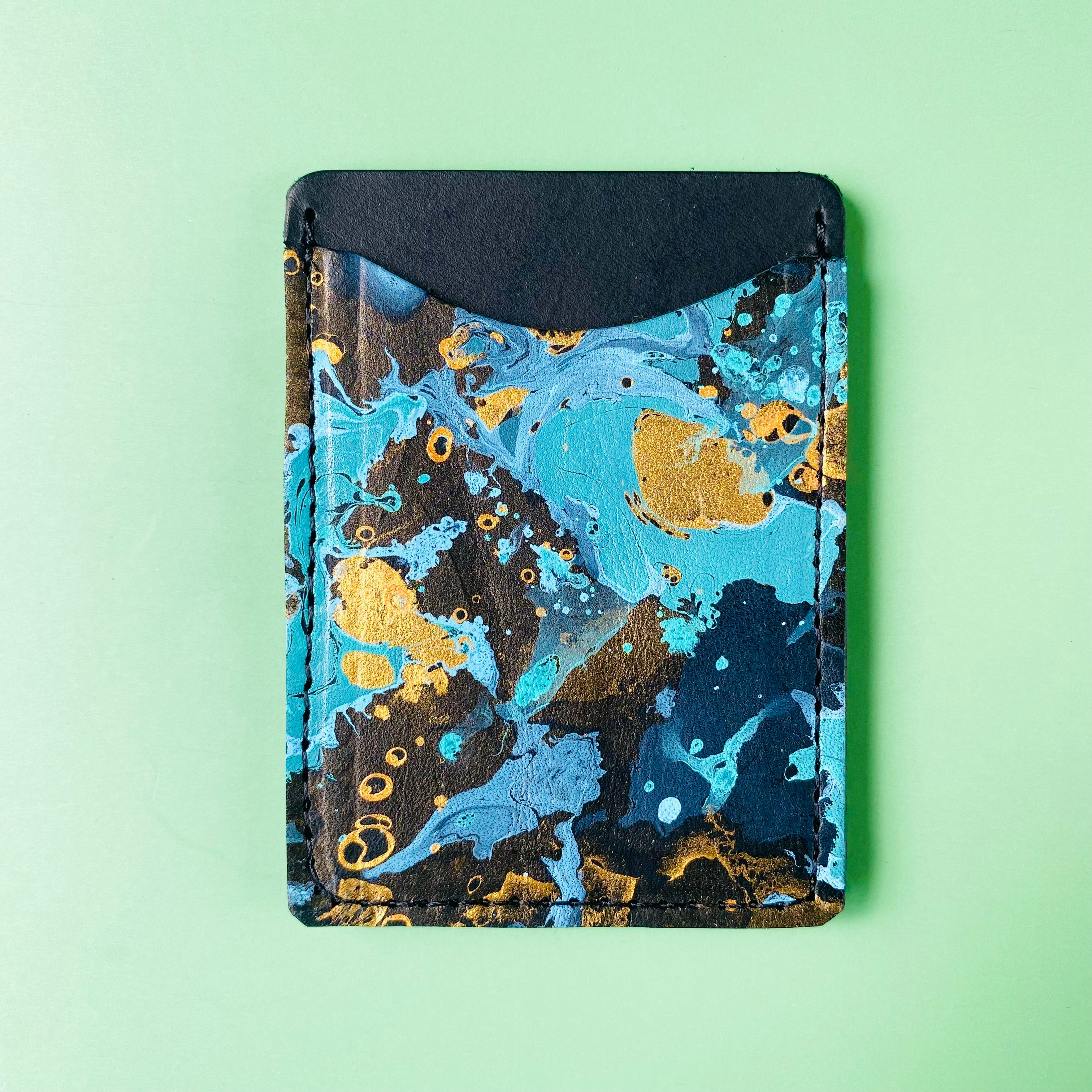 Leather Marbled Card Holder