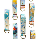 Load image into Gallery viewer, Handmade Leather Marbled Key loop - Personalisation Available
