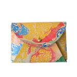 Load image into Gallery viewer, Handmade Leather Personalised Card Purse- Marbled
