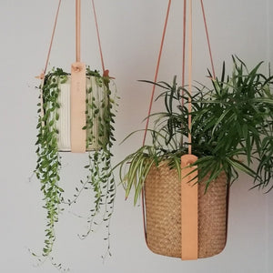 leather plant hanger diy Best Handmade Leather Plant Hanger