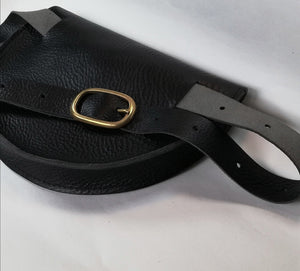 Large Handmade Leather Crossbody Bag With Pocket