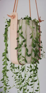Load image into Gallery viewer, Handmade Leather Hanging Planter - Small
