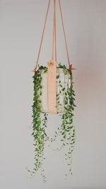 Load image into Gallery viewer, Handmade Leather Hanging Planter - Small
